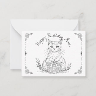 Correspondance Carte de chat pour maman.