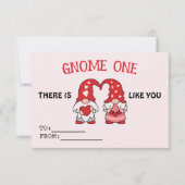 Correspondance Carte de classe Gnome Cute de Valentine Coeurs rou (Devant)