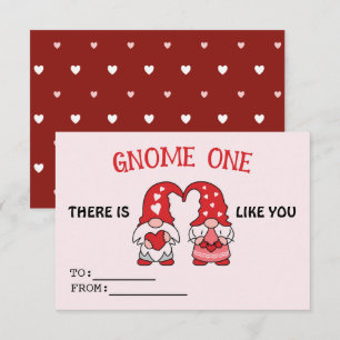 Correspondance Carte de classe Gnome Cute de Valentine Coeurs rou