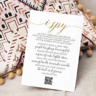 Correspondance Carte de code QR de jeu de chasse photo de mariage