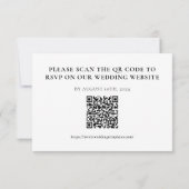 Correspondance Carte de code QR de mariage fleur sauvage RSVP (Dos)