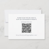 Correspondance Carte de code RSVP QR de mariage maritime (Dos)