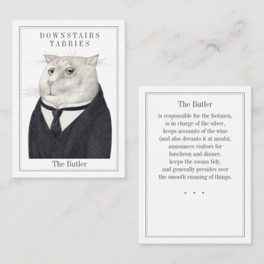 Correspondance Carte de commerce CAT BUTLER (Devant / Derrière)
