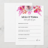 Correspondance Carte de conseil Wedding shower rose vif (Devant / Derrière)