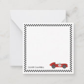 Correspondance Carte de course rouge personnalisée pour garçons (Devant)