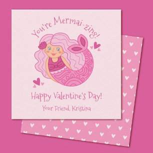 Correspondance Carte de crédit pour enfants rose mignonne Mermaid