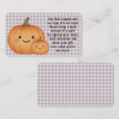 Correspondance Carte de demande de Baby shower Halloween (Devant / Derrière)