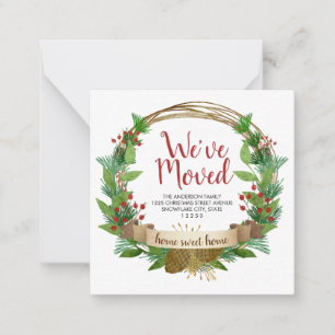 Correspondance Carte de déménagement de vacances de Noël Déménagé