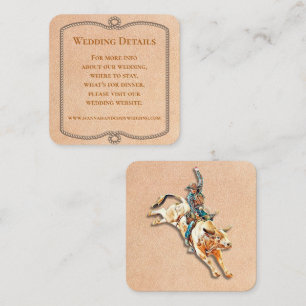 Correspondance Carte de détails de mariage Longhorn Western Ranch