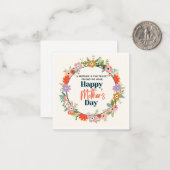 Correspondance Carte de fête des mères beige (Devant/Arrière en situation)