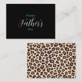 Correspondance Carte de Fête des Pères noire et simple (Devant / Derrière)