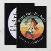 Correspondance Carte de fête pour garçon pirate (Devant / Derrière)