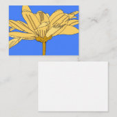 Correspondance Carte de fleur jaune (Devant / Derrière)