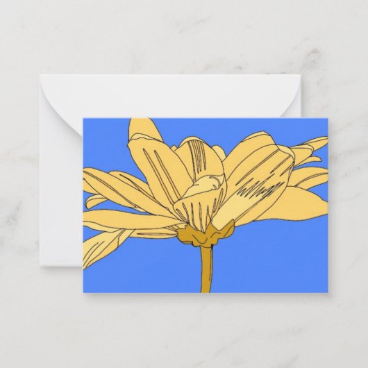 Correspondance Carte de fleur jaune (Devant)