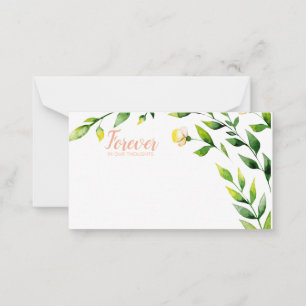 Correspondance Carte de fleuriste pour à jamais dans nos pensées
