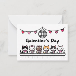Correspondance carte de galentine day amoureux de chat valentine