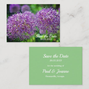 Correspondance Carte de jardin botanique violet Allium Flowers