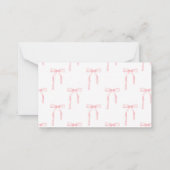 Correspondance Carte de jauge de couches d'hiver Pink Bow (Dos)