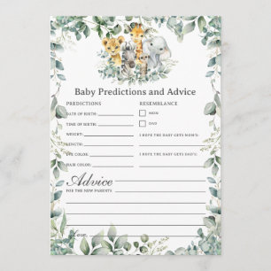 Correspondance Carte de jeu de prédictions pour bébé sur la verdu