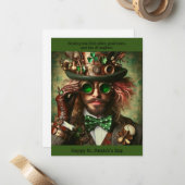 Correspondance Carte de jour Steampunk St. Patrick (Devant/Arrière en situation)