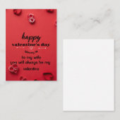 Correspondance Carte de jour Valentines (Devant / Derrière)