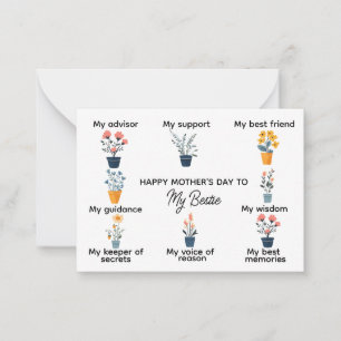 Correspondance Carte de la Fête des Mères Besties - Fête des Mère