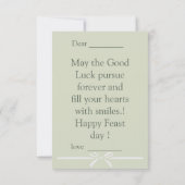 Correspondance Carte de la Saint Patrick (Dos)