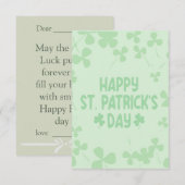 Correspondance Carte de la Saint Patrick (Devant / Derrière)