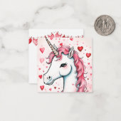 Correspondance Carte de la Saint-Unicorne Valentin (Devant/Arrière en situation)