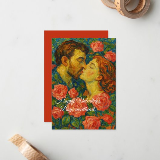 Correspondance Carte de la Saint-Valentin (Devant/Arrière en situation)