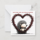 Correspondance Carte de la Saint-Valentin au hérisson fantaisiste (Devant)