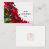 Correspondance Carte de la Saint-Valentin aux roses rouges (Devant / Derrière)