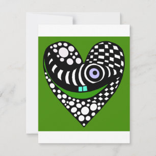 Correspondance Carte de la Saint-Valentin d'amour de cœur vert fu