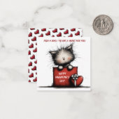 Correspondance Carte de la Saint-Valentin de chaton mignon (Devant/Arrière en situation)