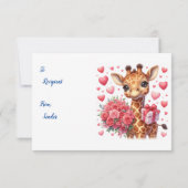 Correspondance Carte de la Saint-Valentin de la girafe de Cute (Dos)