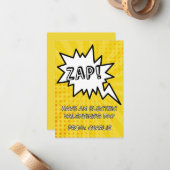 Correspondance Carte de la Saint-Valentin électrique Zap ! (Devant/Arrière en situation)