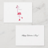 Correspondance Carte de la Saint-Valentin Flamant Rose (Devant / Derrière)
