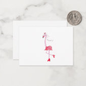 Correspondance Carte de la Saint-Valentin Flamant Rose (Devant/Arrière en situation)