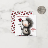 Correspondance Carte de la Saint-Valentin Hérisson Sucré  (Devant/Arrière en situation)