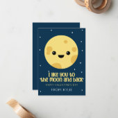 Correspondance Carte de la Saint-Valentin Lune et Retour (Devant/Arrière en situation)