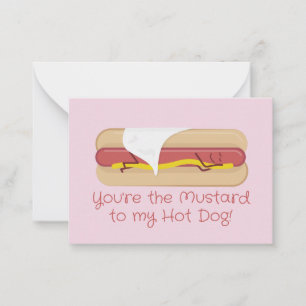 Correspondance Carte de la Saint-Valentin Mini Hot Dog Rose Cla