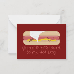 Correspondance Carte de la Saint-Valentin Mini Hot Dog Rouge fo