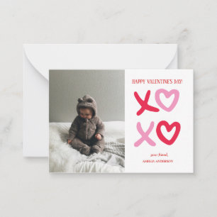 Correspondance Carte de la Saint-Valentin moderne XOXO avec photo
