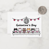 Correspondance carte de la Saint-Valentin pour amoureux de chats  (Devant/Arrière en situation)
