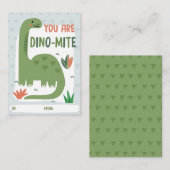 Correspondance Carte de la Saint-Valentin pour la classe de dinos (Devant / Derrière)