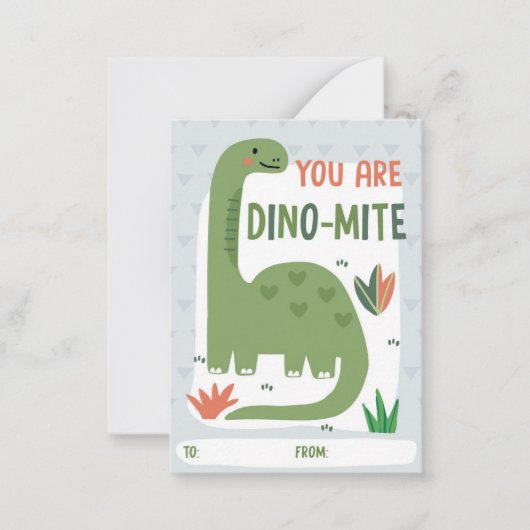 Correspondance Carte de la Saint-Valentin pour la classe de dinos (Devant)