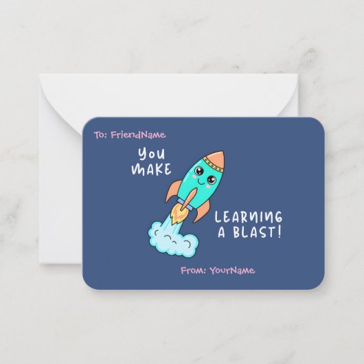 Correspondance Carte de la Saint-Valentin pour la classe des enfa (Devant)