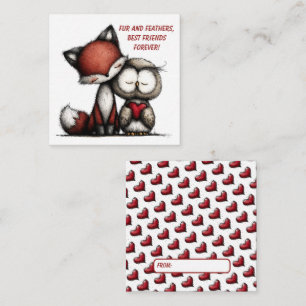 Correspondance Carte de la Saint-Valentin Renard et Hibou