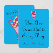 Correspondance carte de la Saint-Valentin simple élégante mignonn (Devant / Derrière)