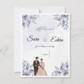 Correspondance Carte de mariage plat (Devant)